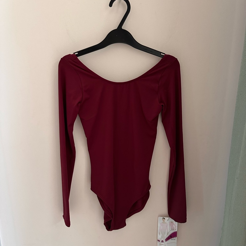 Burgundy Long Sleeve Leotard